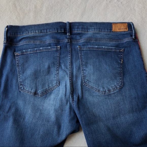 Express Tuxedo Stripe Raw Ankle Skinny Jeans - Picture 6 of 16